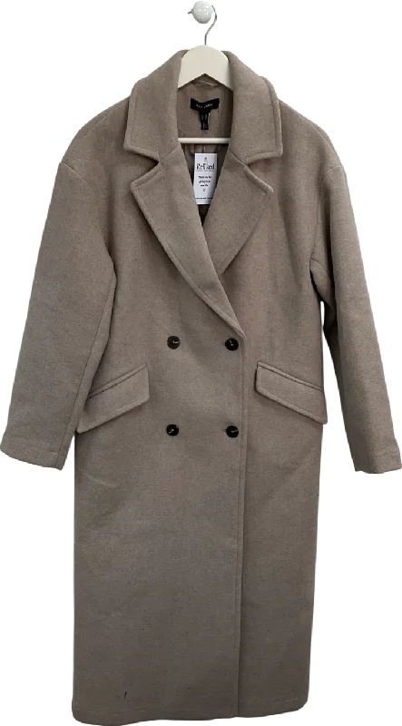 Women's Angora SweatersNew Look Beige Wool Look Double Breasted Coat UK 10