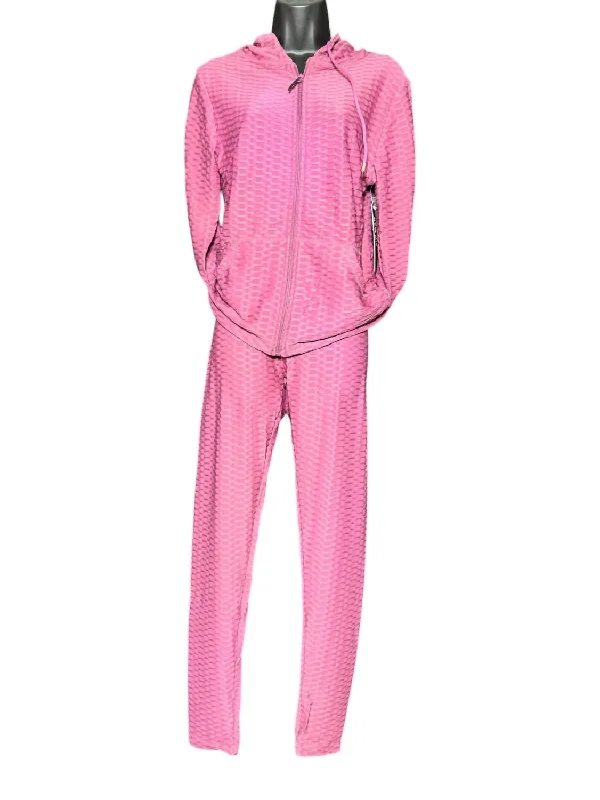 women's pajamas for those who cherish their bedtime routinesWomen's 2-Piece Honeycomb Set In Mauve