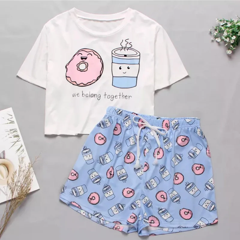 women's pajamas for a cozy night inCartoon Printed Nightsets