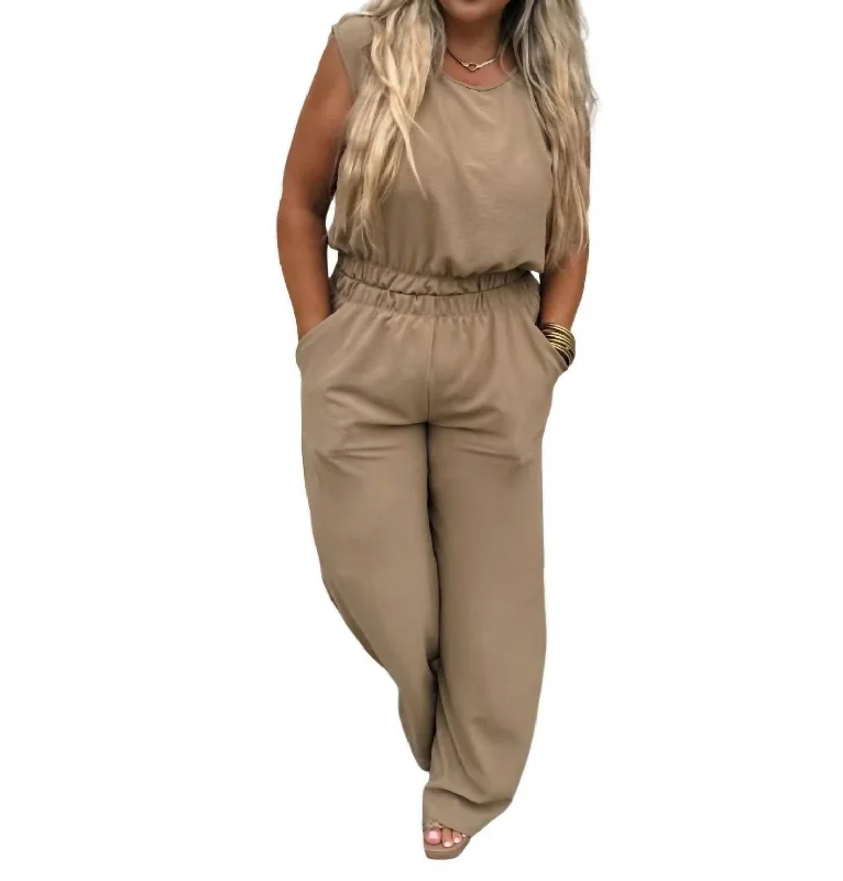 women's pajamas for a night of restTwo-Piece Pant Set In Mocha