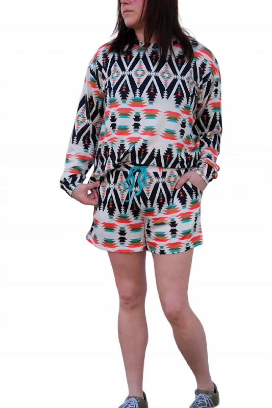 plus-size women's pajama pantsLanco Lounge Set In Aztec