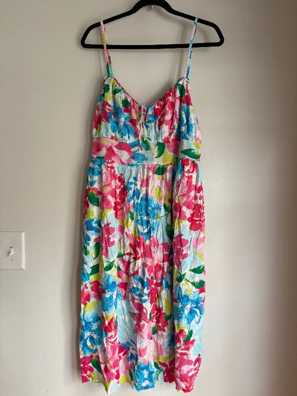 Women's Maxi DressesDress Casual Midi By Old Navy In Multi-colored, Size: Xl