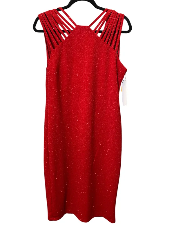 Women's U-Shaped Collar DressesDress Party Midi By Bisou Bisou In Red, Size: L