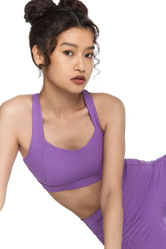 convertible bra with adjustable strapsSparkling Amethyst Sports Bra