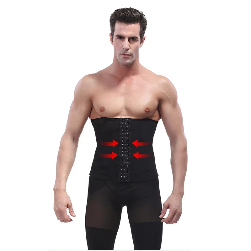 full-body shaper with built-in panties for convenienceMale Waist Trainer Girdle Corset