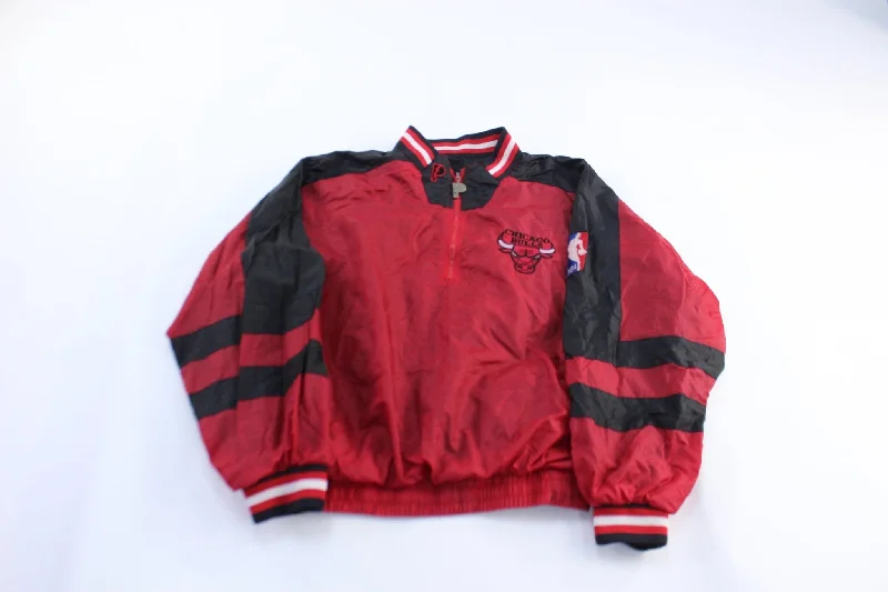 Women's Coats with Belt90's Chicago Bulls Reversible Pro Player Pullover Jacket