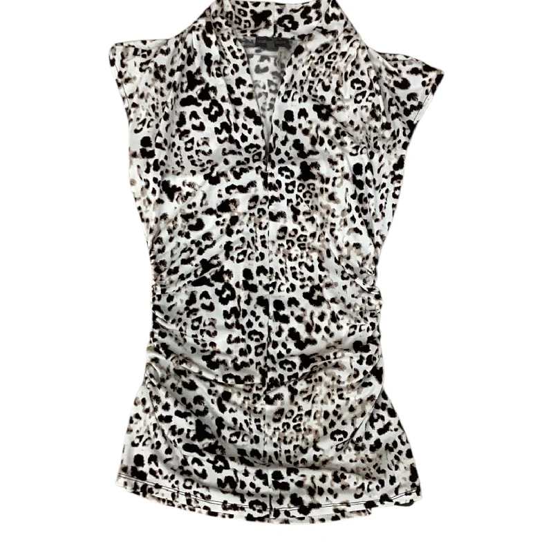 Women's Silk BlouseBlouse Sleeveless By Vince Camuto In Animal Print, Size: Xs