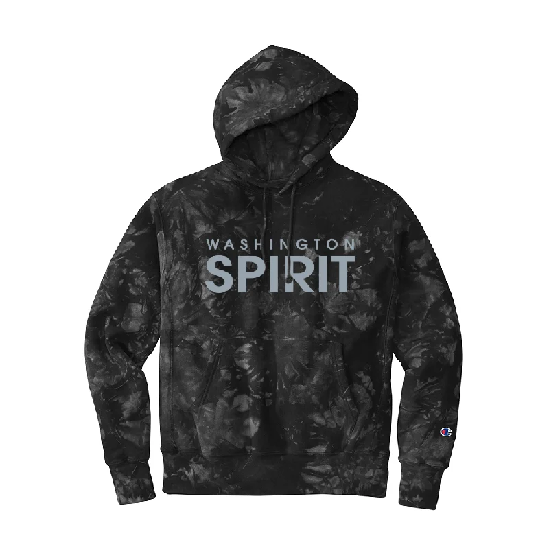 Women's Hooded Sweatshirts with Welt PocketsWASHINGTON SPIRIT Tie Dye Hoodie - Dark Grey (Adult)