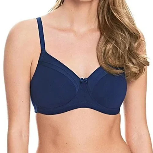 plus-size sticky bra for dressesRoyce Maisie Wire-Free  Moulded Bra - Navy