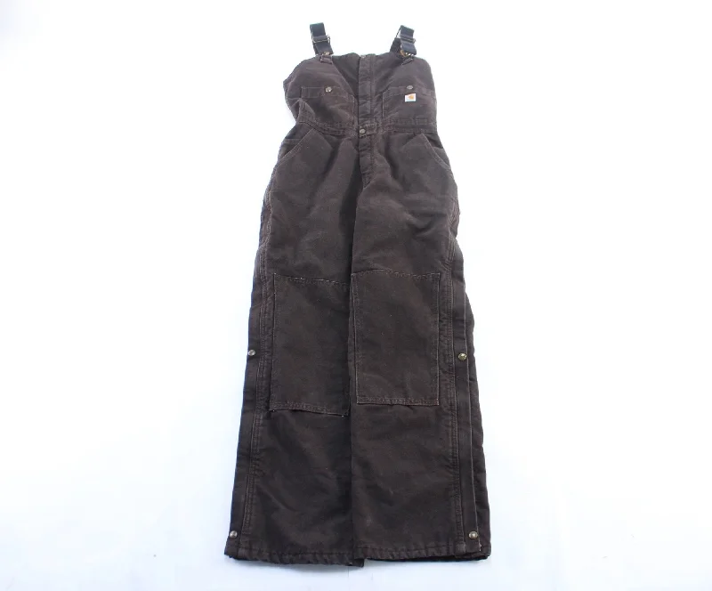 Women's Coats with Fur Trimmed CollarWomen's Carhartt Logo Patch Brown Overalls