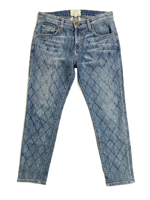 Women's Jodhpurs with Short LengthWomen's The Fling Quilted Ankle Relaxed Skinny Jean In Blue