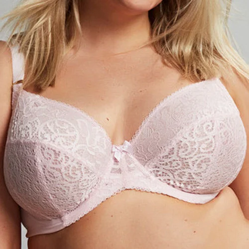 lace overlay convertible braSculptresse Estel UW Plunge Bra - Blush Pink