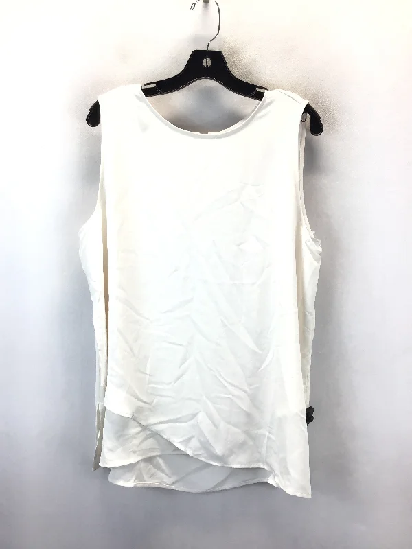 Women's Blouse with Peter Pan CollarBlouse Sleeveless By Chicos In White, Size: Xl