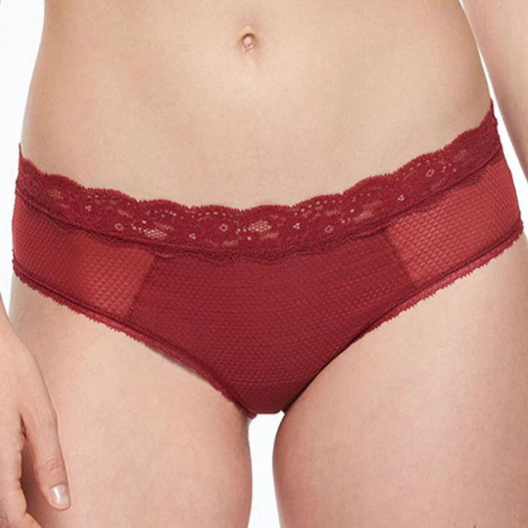 tulle overlay thong panties for a romantic lookBrooklyn Shorty 5704 Passion Red