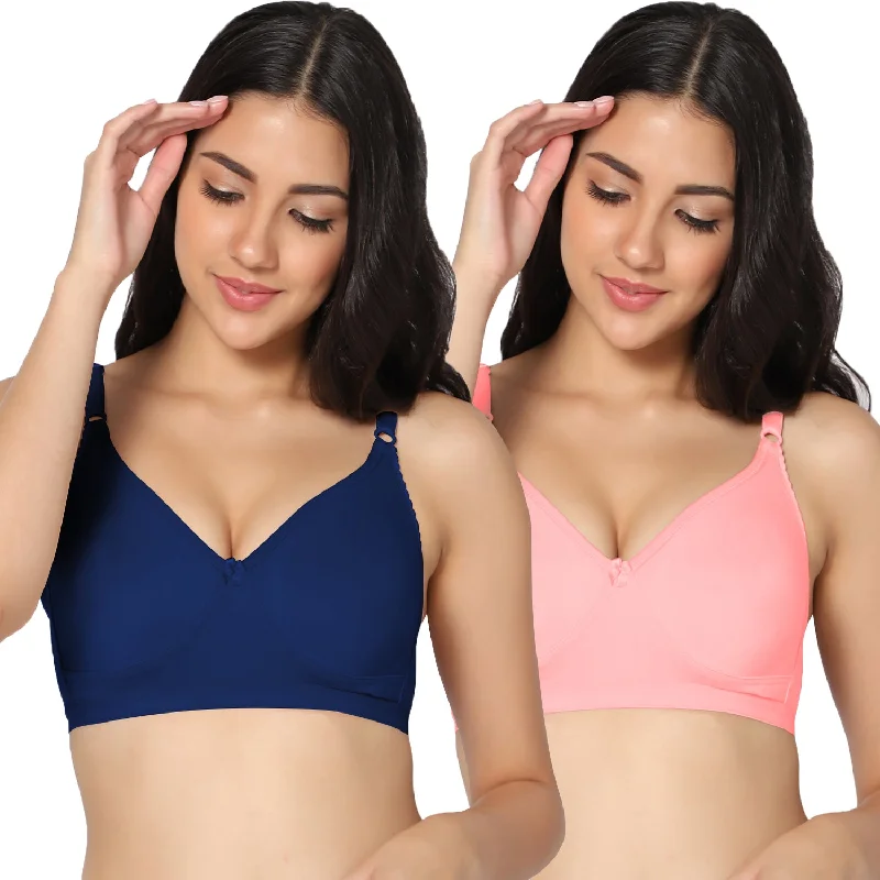 seamless molded bra for smooth undergarmentsFull Coverage Non-Padded Bra (Pack of 2)