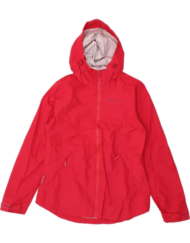 Women's Coats with HoodMOUNTAIN WAREHOUSE Womens Hooded Rain Jacket UK 8 Small Red Polyester