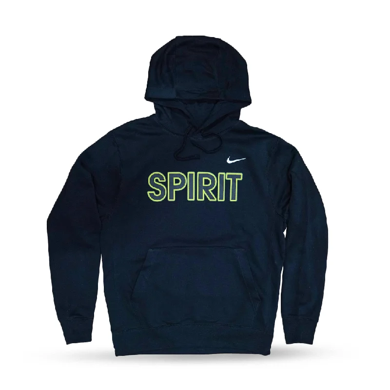 Women's Hooded Sweatshirts with Hidden PocketsYellow Glow Washington Spirit Adult Nike Hoodie - Black