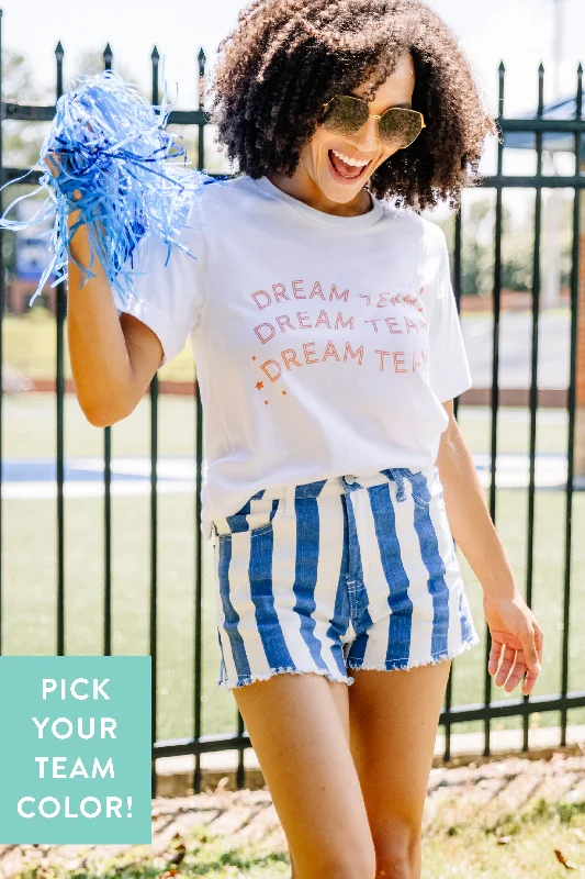 Women's Zip-Up ShortsDream Team White/Orange Graphic Tee