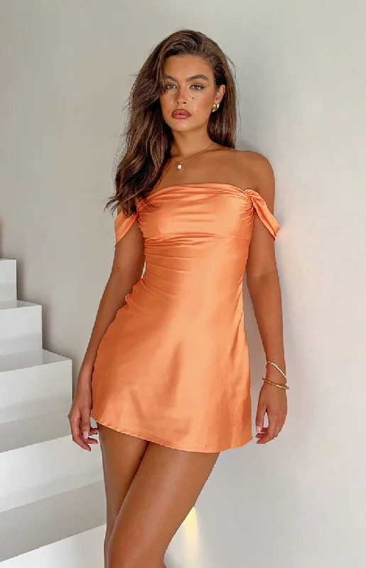 Women's Shirt Collar DressesZoella Orange Off The Shoulder Mini Dress