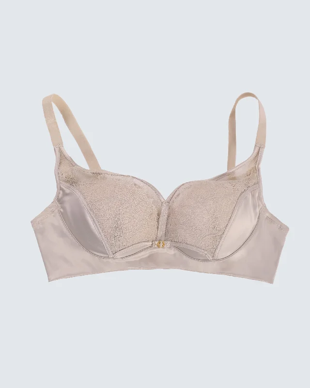 wireless nursing braCortney Satin Non-wired Push-up Bra