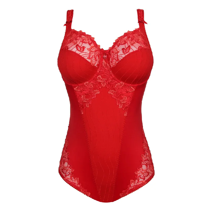 full-body suit with built-in bra for supportPrimadonna Deauville Body Scarlet