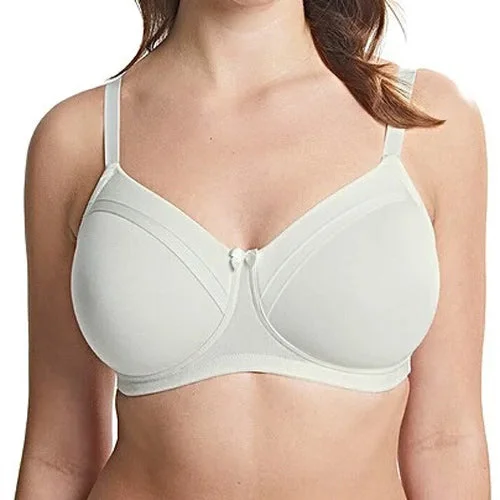 wireless bra with ruched sides for slimmingRoyce Maisie Wire-Free  Moulded Bra - Ivory