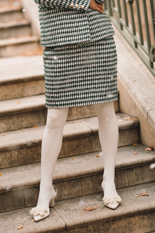 Women's Textured SkirtsPark Ave Skirt in Green - FINAL SALE