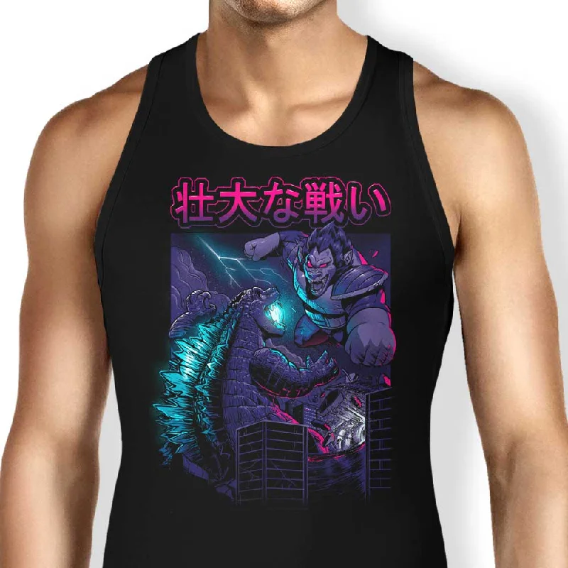 Women's Blouse with Rounded HemKaiju Epic Battle - Tank Top