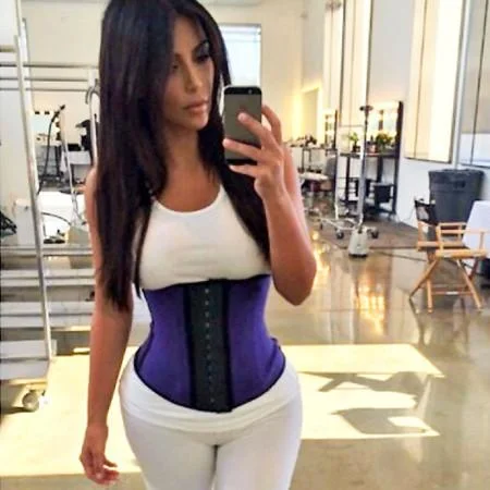 seamless waist cincher for tummy controlKim Kardashian's Favorite Purple Latex Waist Trainer