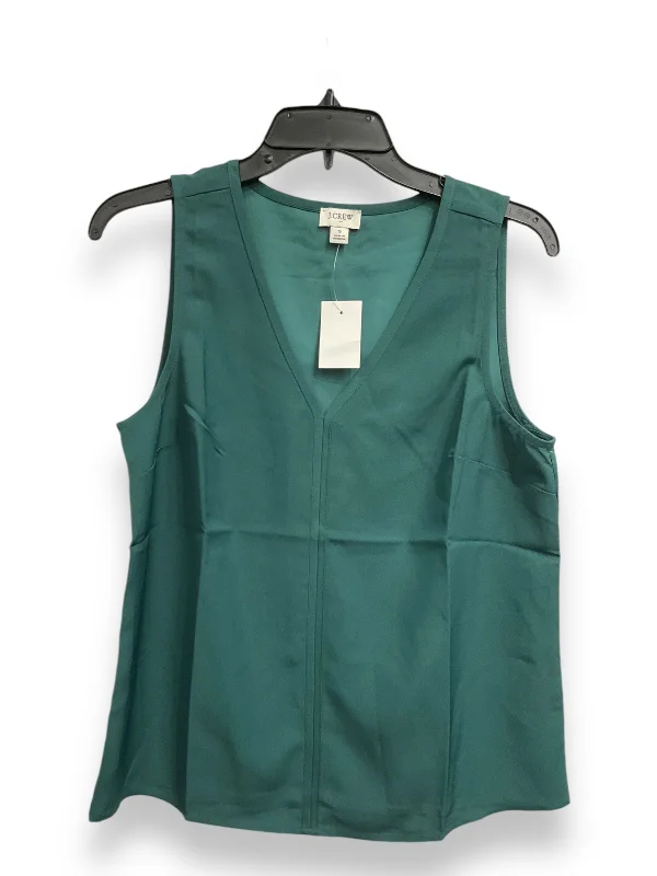 Women's Blouse with V-Shaped CollarBlouse Sleeveless By J. Crew In Green, Size: S