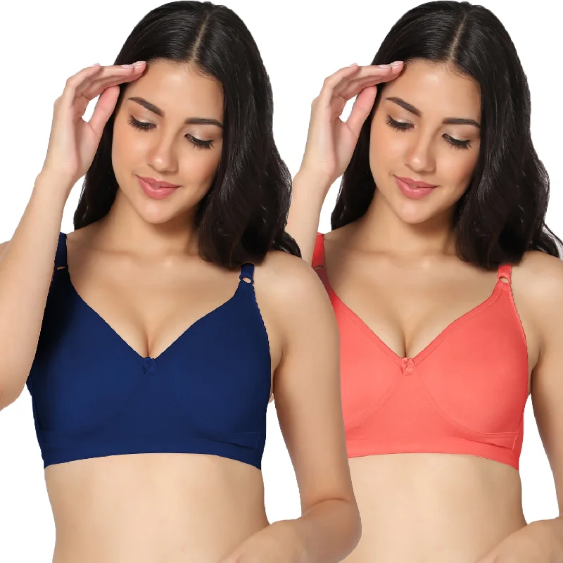 sports bra with compression technologyFull Coverage Non-Padded Bra (Pack of 2)