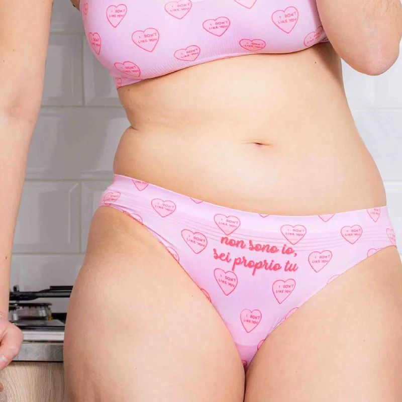 plus-size seamless panties for all-day comfortSlip con stampa Cuori