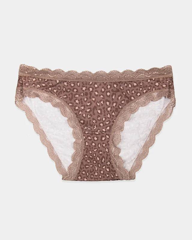 stretch lace high-leg panties for womenThe Original Brief - Neutral Leopard Taupe