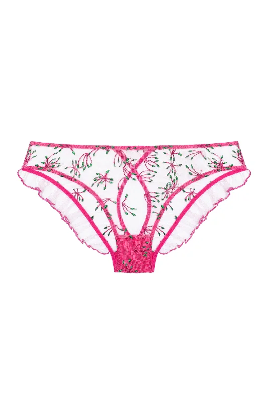 sheer lace panties with an adjustable waistbandBONBON Overlapping Briefs