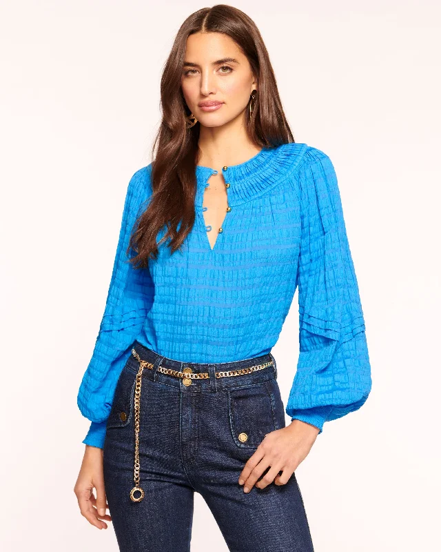 Women's Blouse with Lapel CollarKylee Ruched Blouse