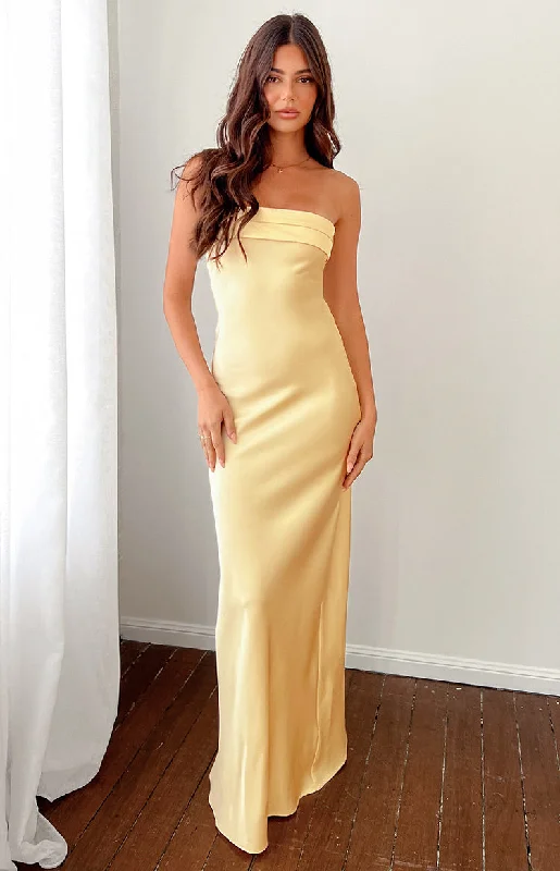 Women's V-Neck DressesMaiah Yellow Maxi Dress