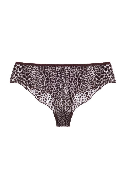 floral lace thong panties with a high-cut design and stretchable waistbandPANTHÈRE Loose Briefs