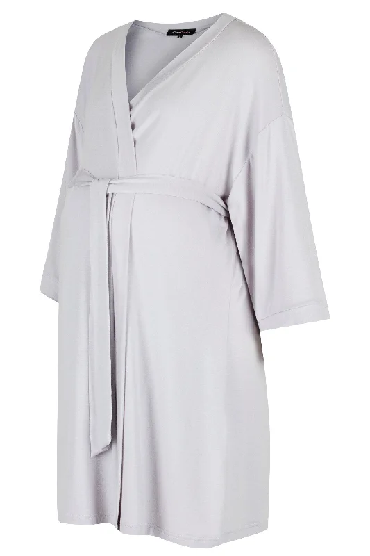 women's pajamas with a modern twistBliss Dressing Gown - Light Grey