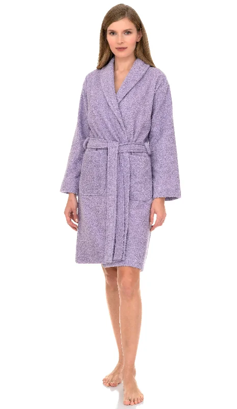 women's short sleeve pajama setsTowelSelections Women’s Robe, 100% Cotton Short Terry Shawl Bathrobe