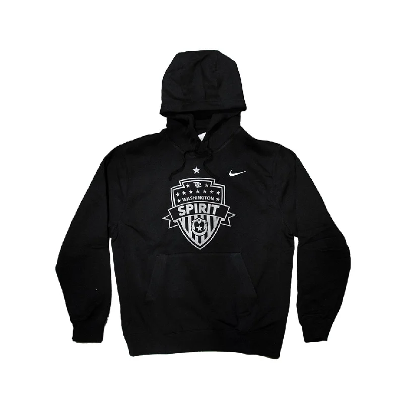 Women's Hooded Sweatshirts with Silk LiningNike 2023 Washington Spirit Youth Hoodie - BIG SHIELD LOGO - Black