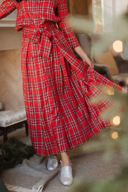 Women's Peter Pan Collar SkirtsAngela Skirt in Holiday Plaid - FINAL SALE