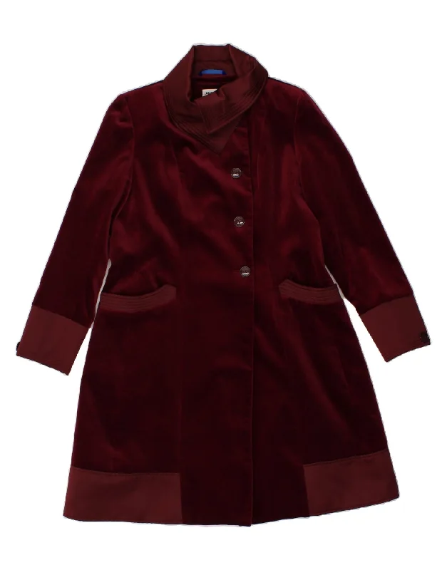 Women's Windbreaker CoatsJANE POST Womens Overcoat UK 16 Large Red Cotton