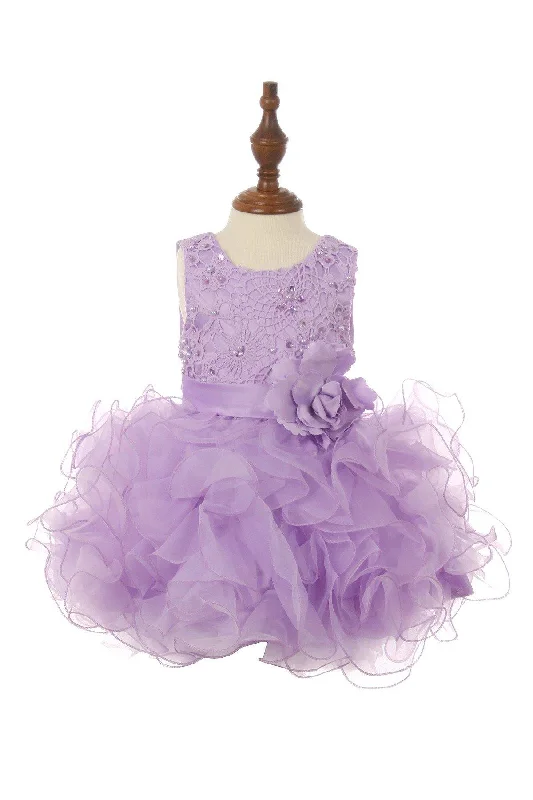 Women's Floral SkirtsCute Lace Sequin Top Ruffle Tulle Skirt Dress