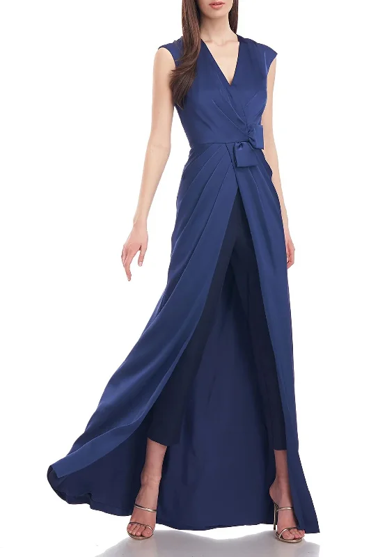 Women's JumpsuitsKay Unger 5545927 Long Sleeveless Formal Jumpsuit