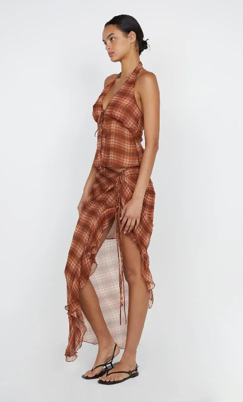 Women's Semi-Formal SkirtsDEVI SARONG SKIRT - DESERT CHECK