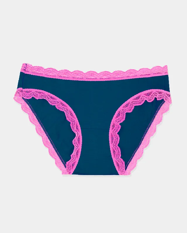 high-cut lace panties for a flirty lookThe Original Brief - Midnight Neon Pink