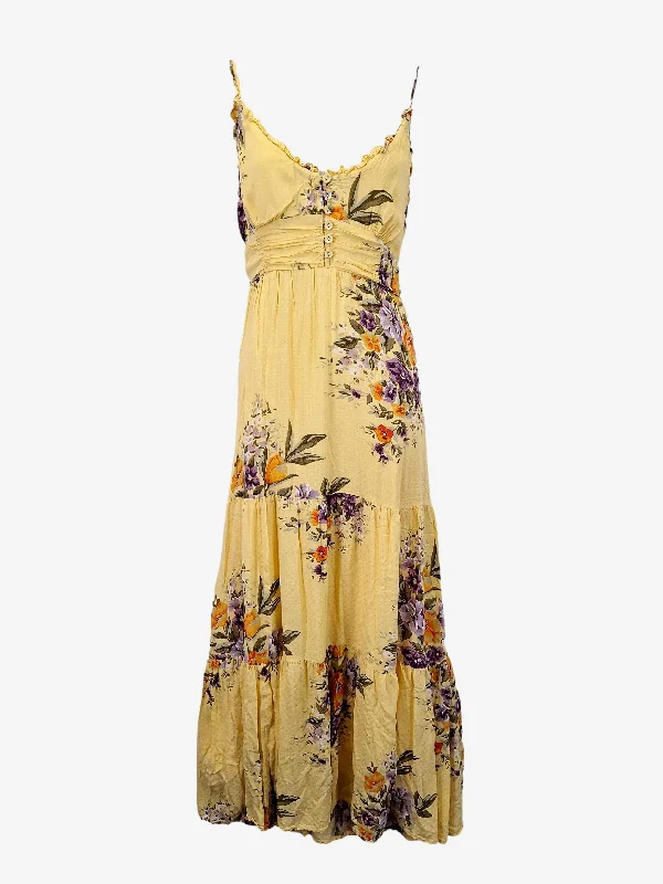 Women's Narrow Collar DressesAuguste Textured Spring Bouquet Sundress Maxi Dress Size 12