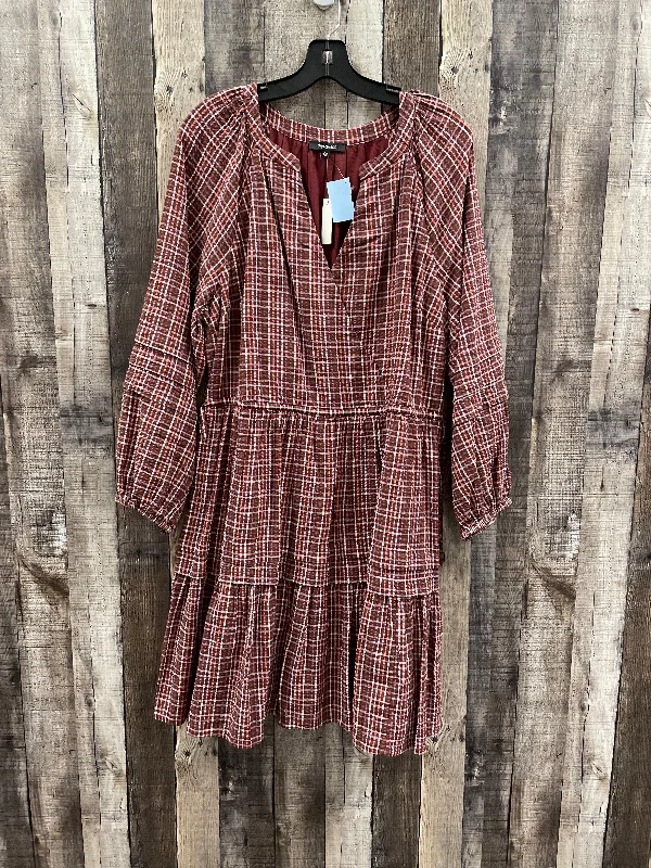 Women's High-Low DressesDress Casual Midi By Madewell In Plaid Pattern, Size: Xl