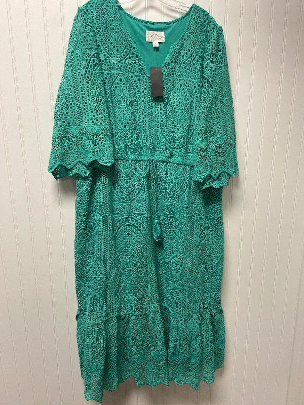 Women's High-Low DressesDress Casual Midi By Clothes Mentor In Green, Size: 2x