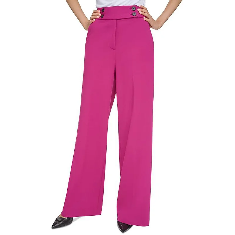 Women's Jodhpurs with High WaistWomens High Rise Textured Wide Leg Pants